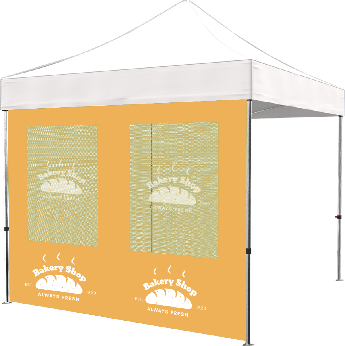 10ft Full Tent Wall Only - 1 Side Imprint w/Double Polyester Window 2