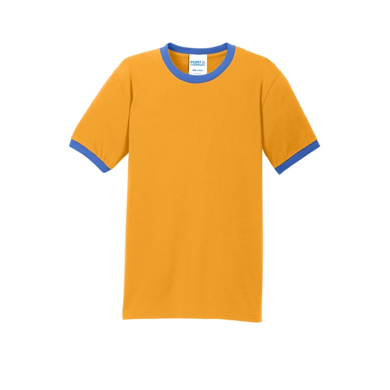 Port & Company Core Cotton Ringer Tee. 37