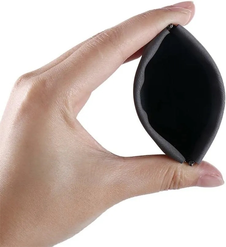 PU Snap Spring Earphone Pouch Storage Bag 2