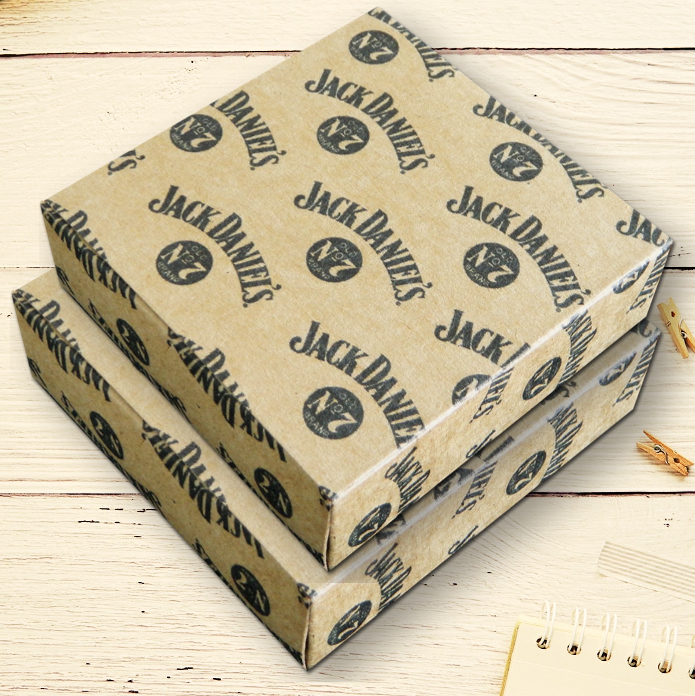 4 Round Absorbent Stone Coasters in a Fully Custom Printed Coaster Box - Basic Print 7