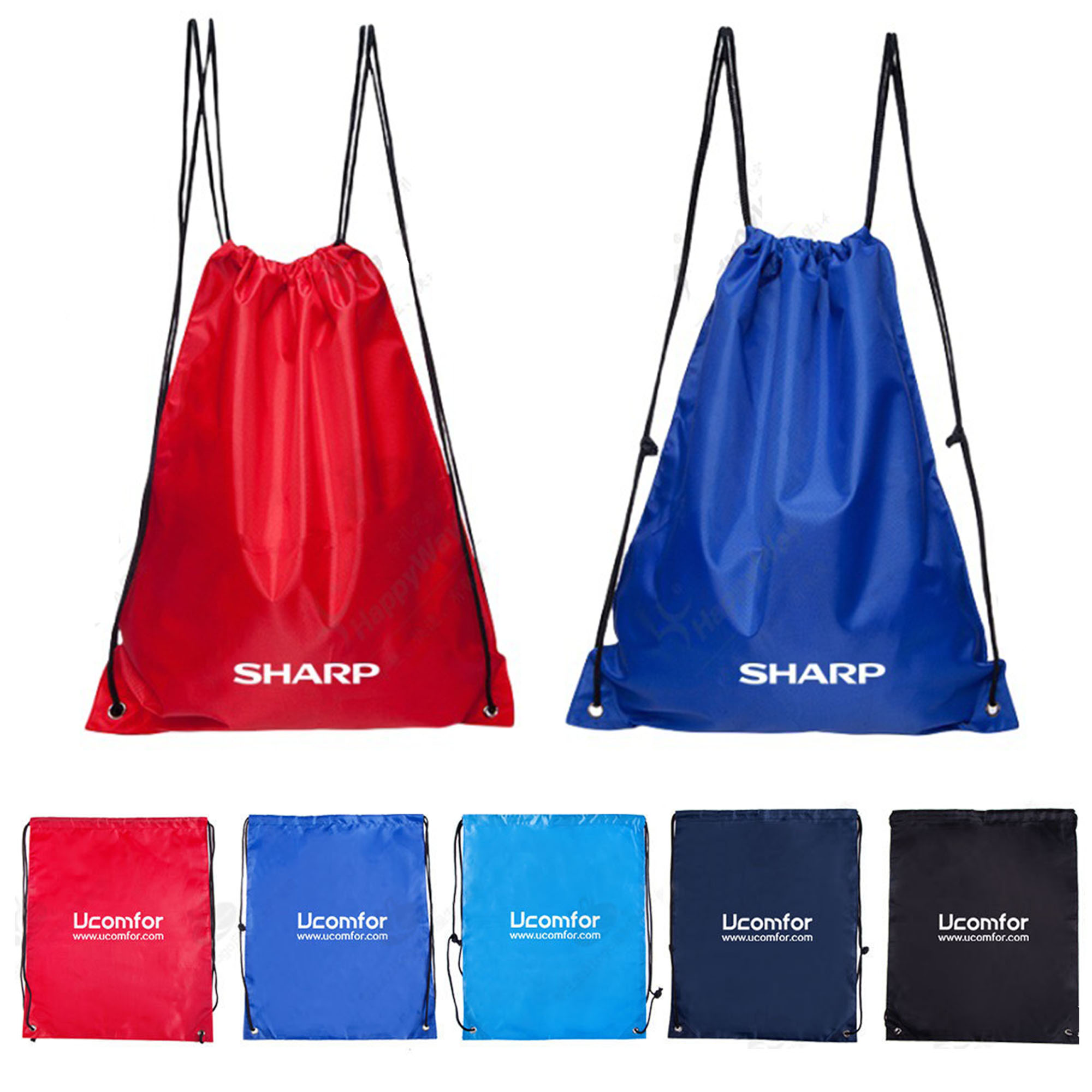Custom Colorful Polyester Drawstring Bag 1