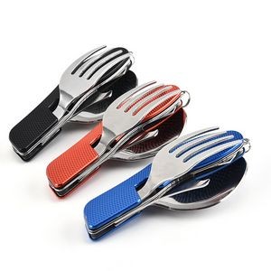 4 In 1 Stainless Steel Camping Utensils Cutlery Set 2