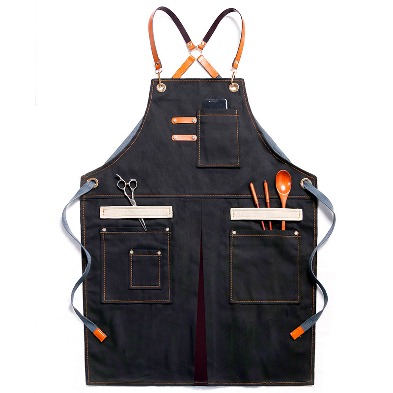 Chef Customized Sleeveless Adjustable Unisex Strap Aprons/ Large Pockets 7
