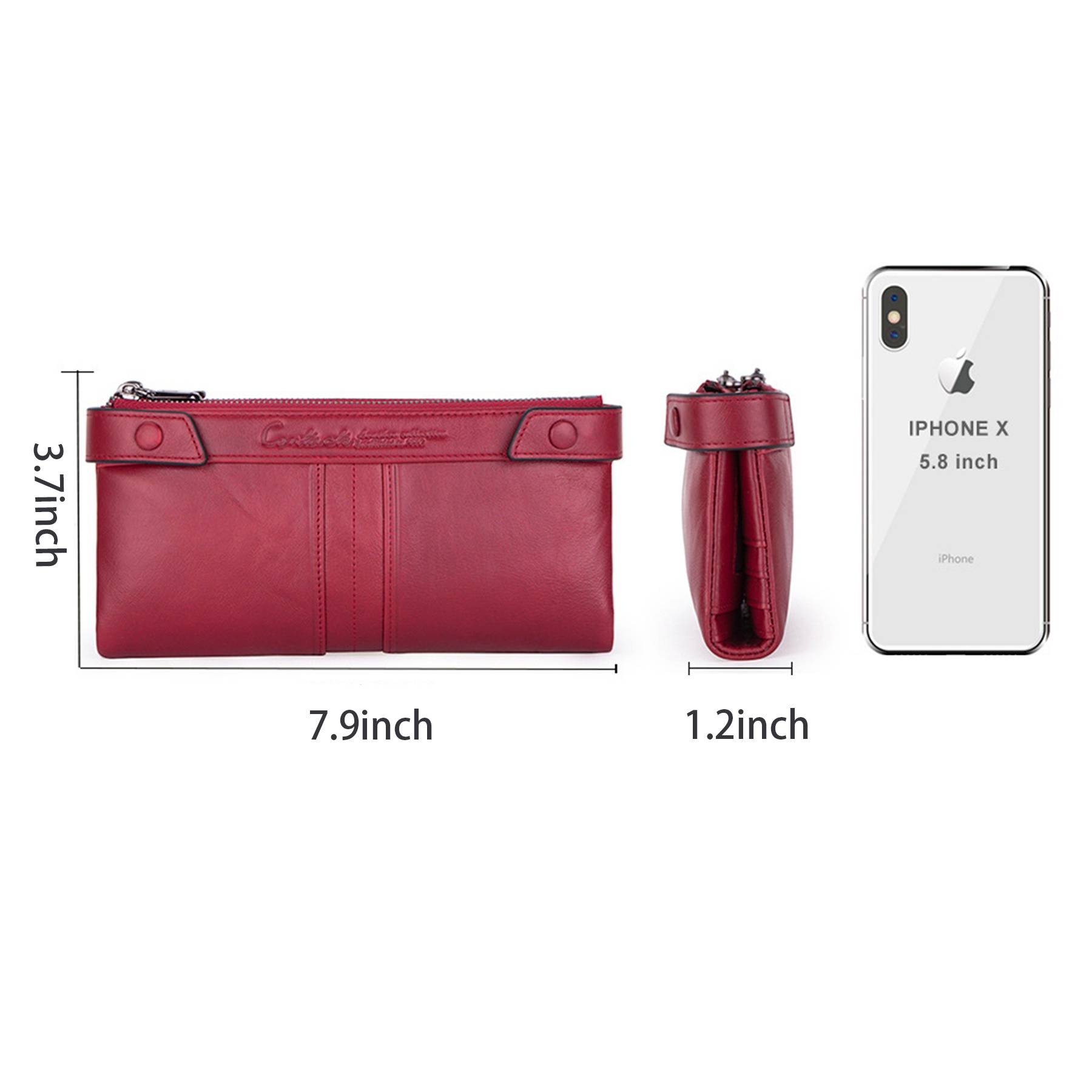 Genuine Leather RFID Handheld Waterproof Wallet Women 11