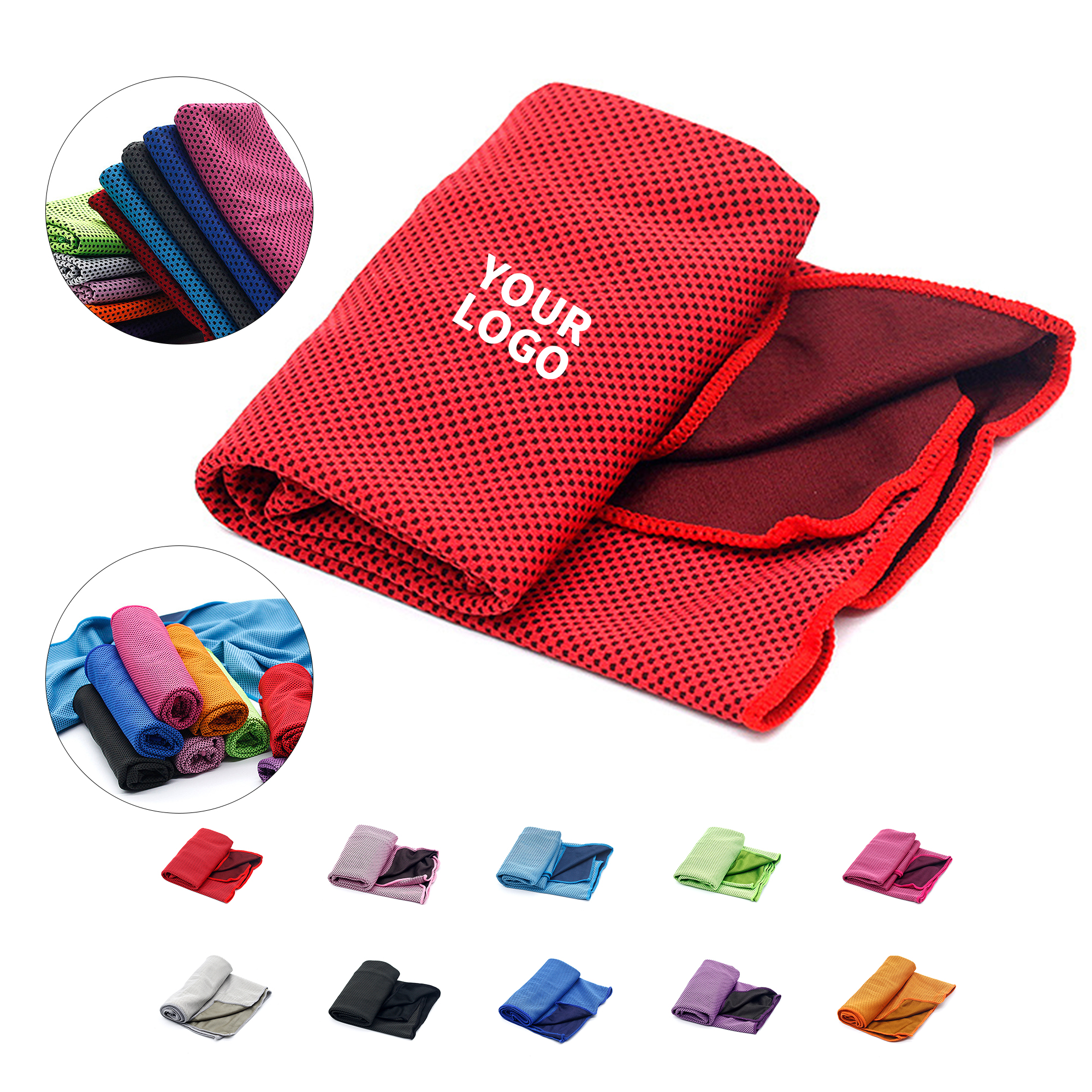 Polyester Cooling Sports Towel With Mesh Pattern 11