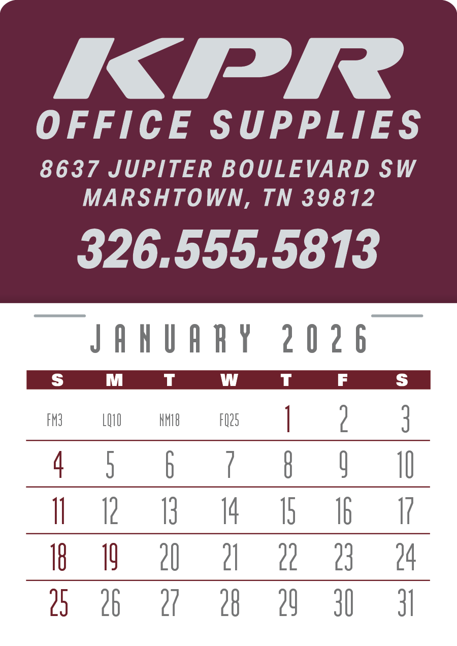 Press-N-Stick Contemporary Calendar