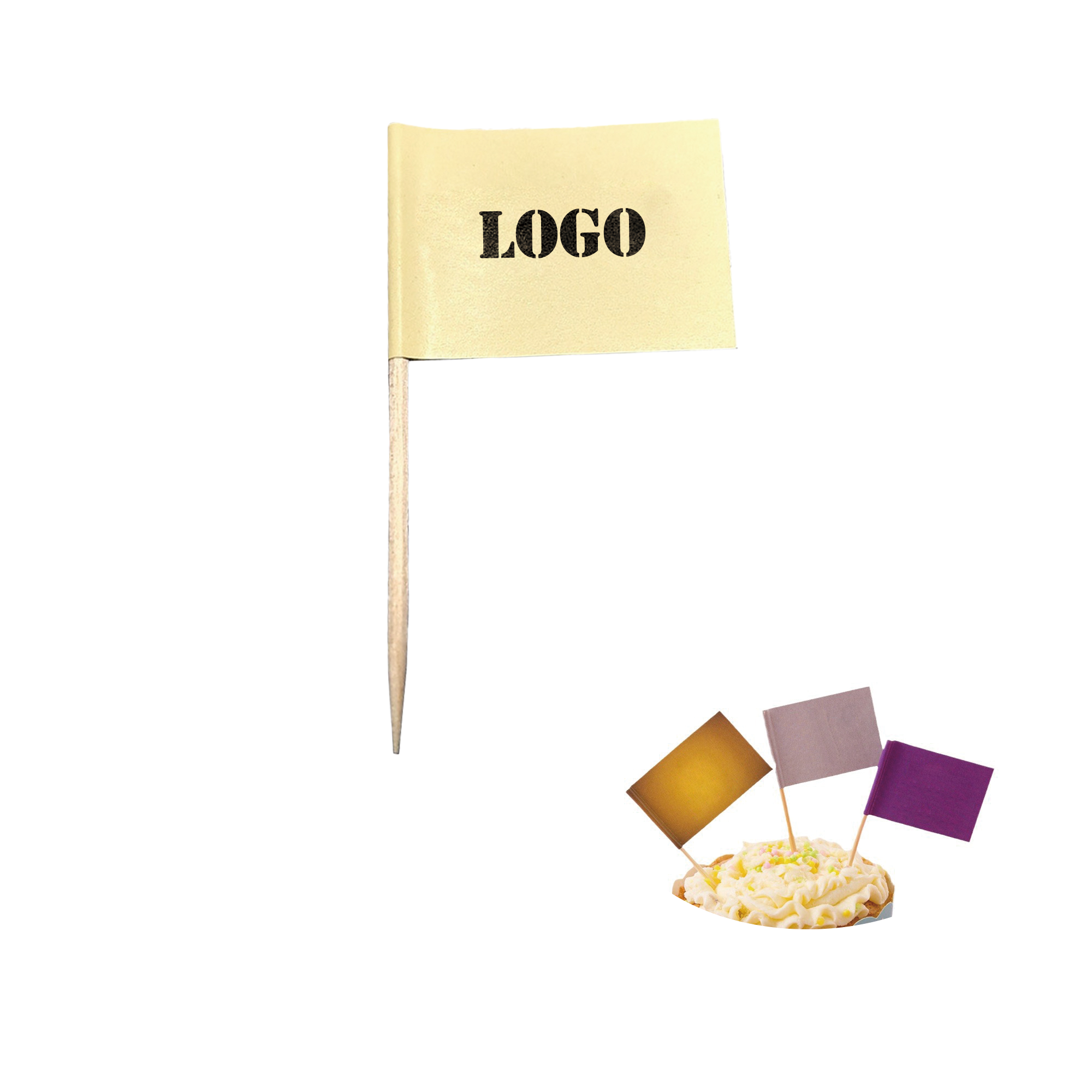 Custom Mini Stick Cupcake Party Toothpick Flags 1
