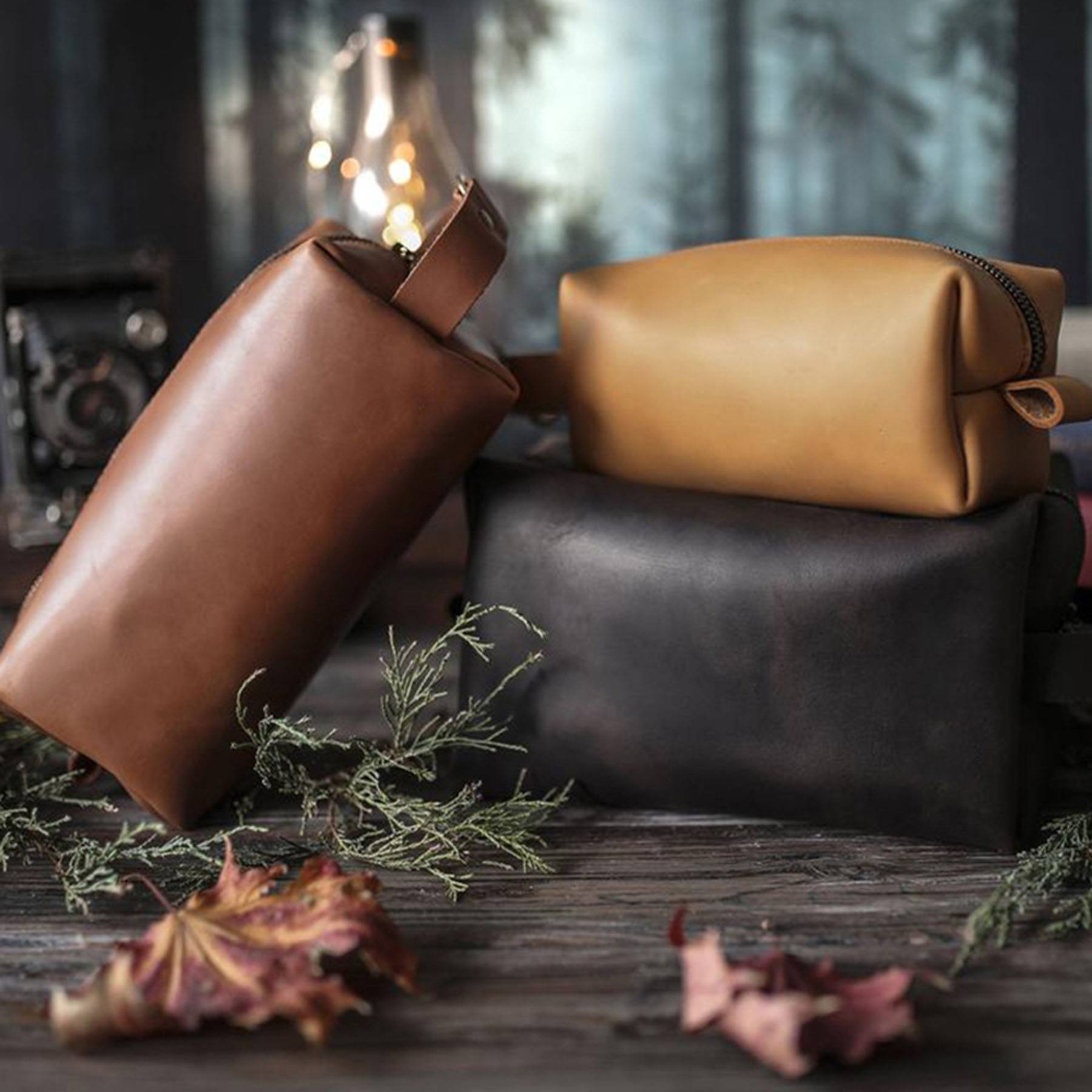 PU Leather Travel Toiletry Storage Bag 4