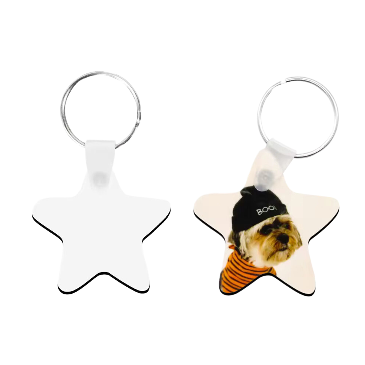 Star Shaped Sublimation MDF Keychain 2
