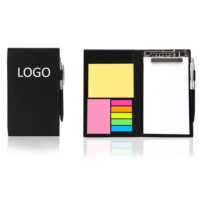 Custom Logo Sticky Notes Set with Holder, Bulk Office Memo Pads for Business Gifts 6