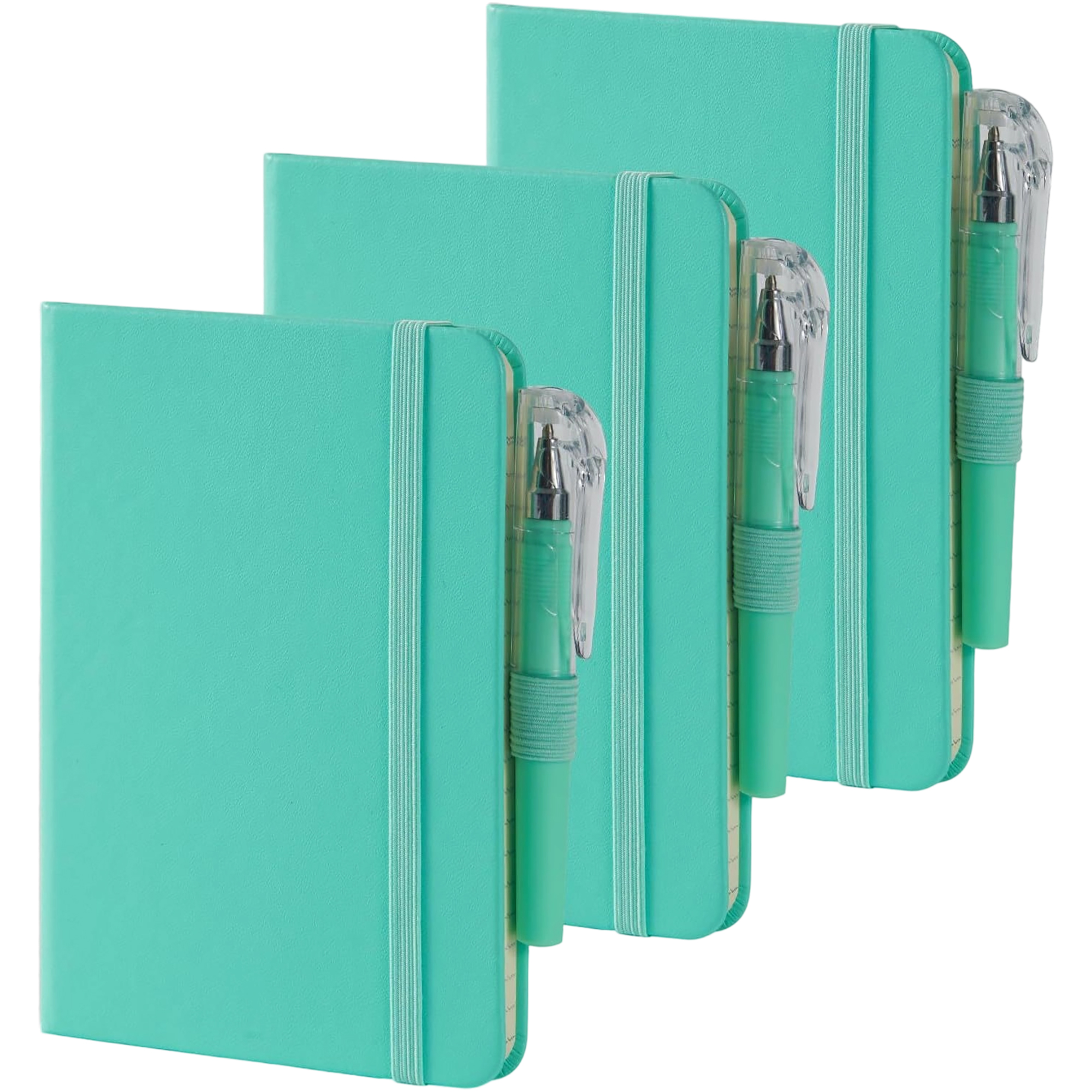 PU Leather Pocket Notebook Journal With Pen 3.7" x 5.7" 4
