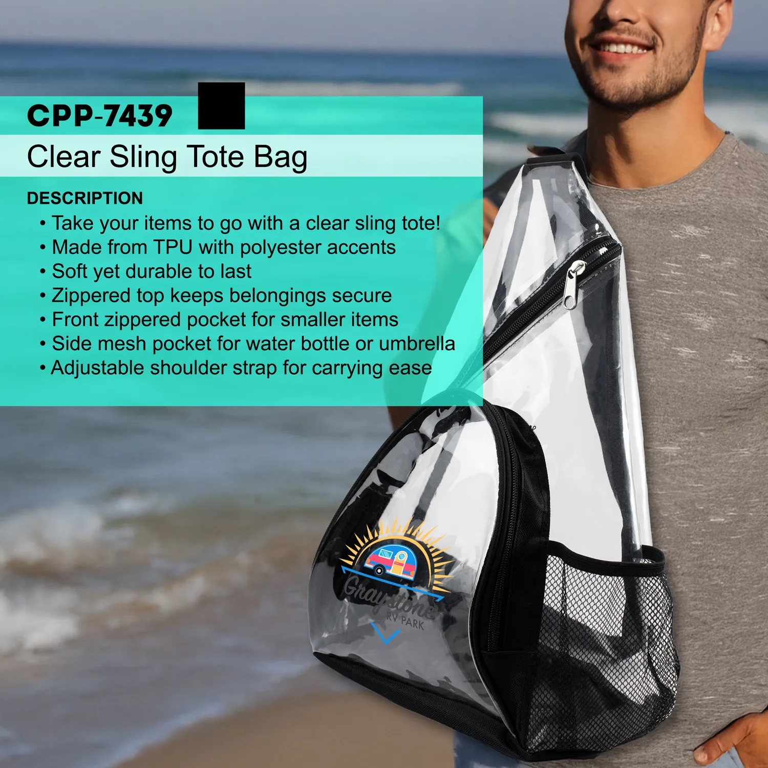 Clear Sling Tote Bag 6