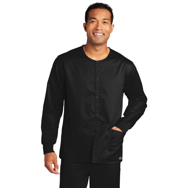 WonderWink Unisex WorkFlex Snap-Front Scrub Jacket 1