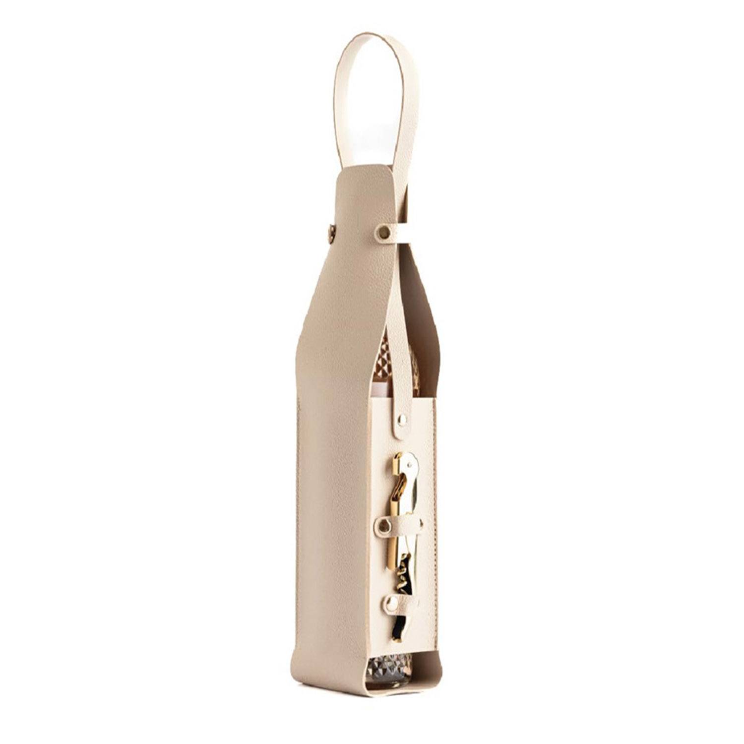 Pu Leather Wine Bottle Carrier Gift Bag 5