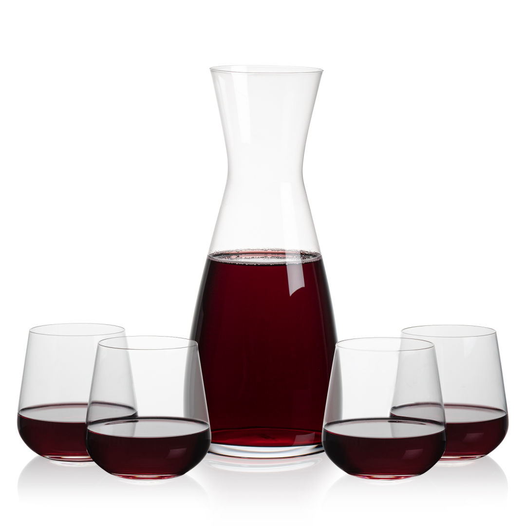 Portofino Carafe & Howden Stemless Wine 6