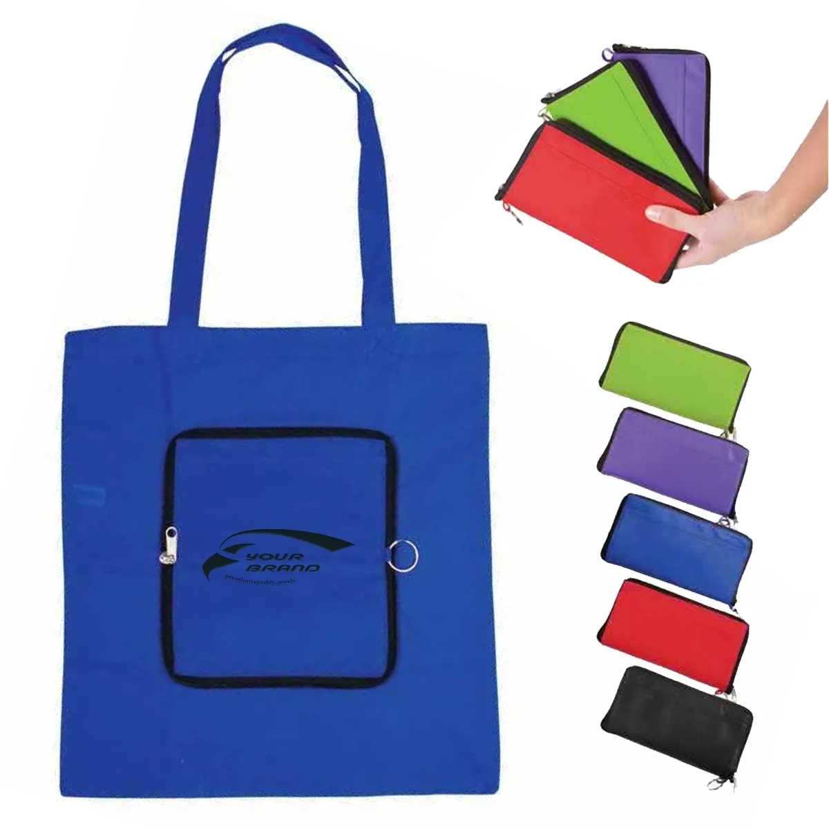 Reusable Foldable Large Non Woven Tote Bags for Groceries 4