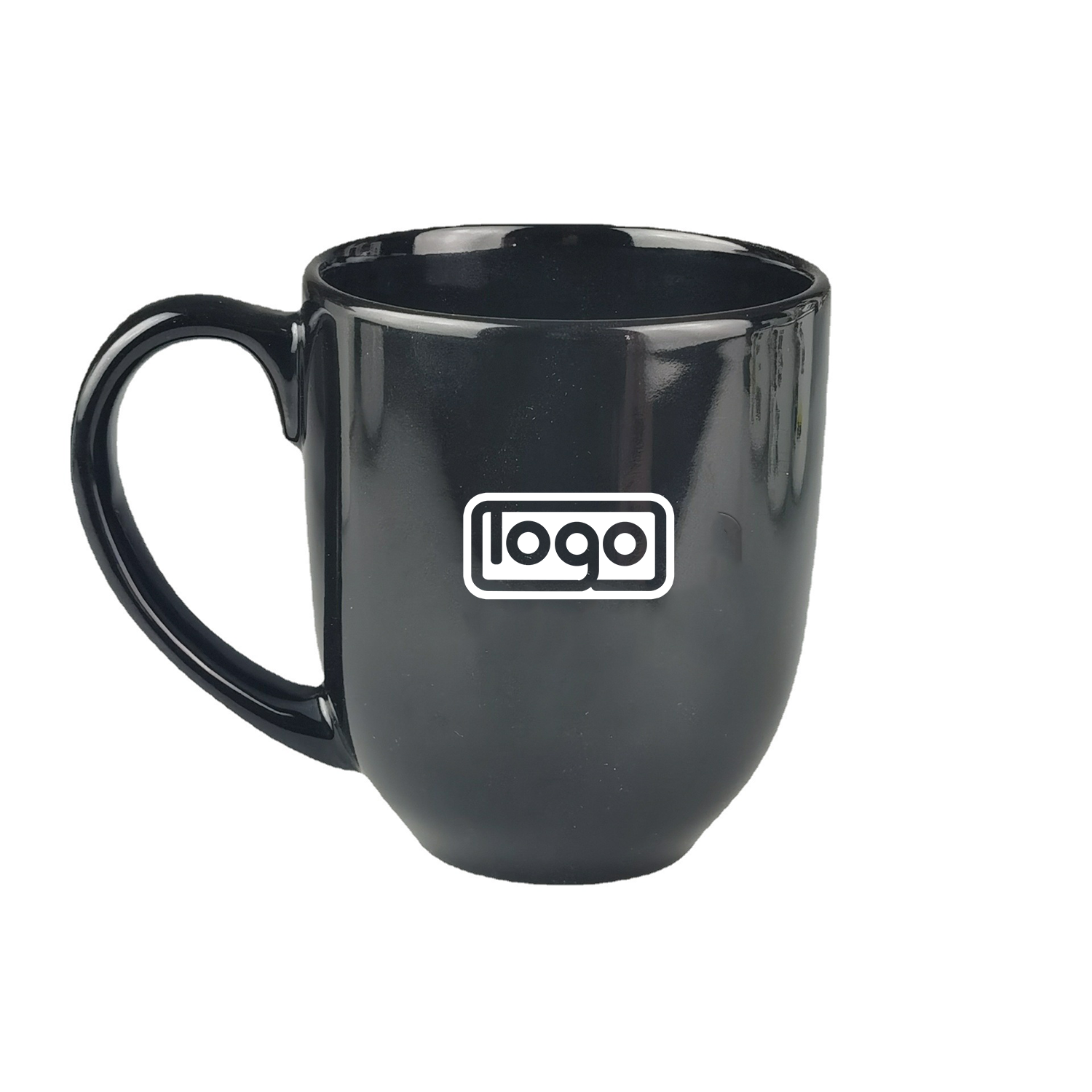 14oz Glossy Ceramic Mug w/ Handle 2