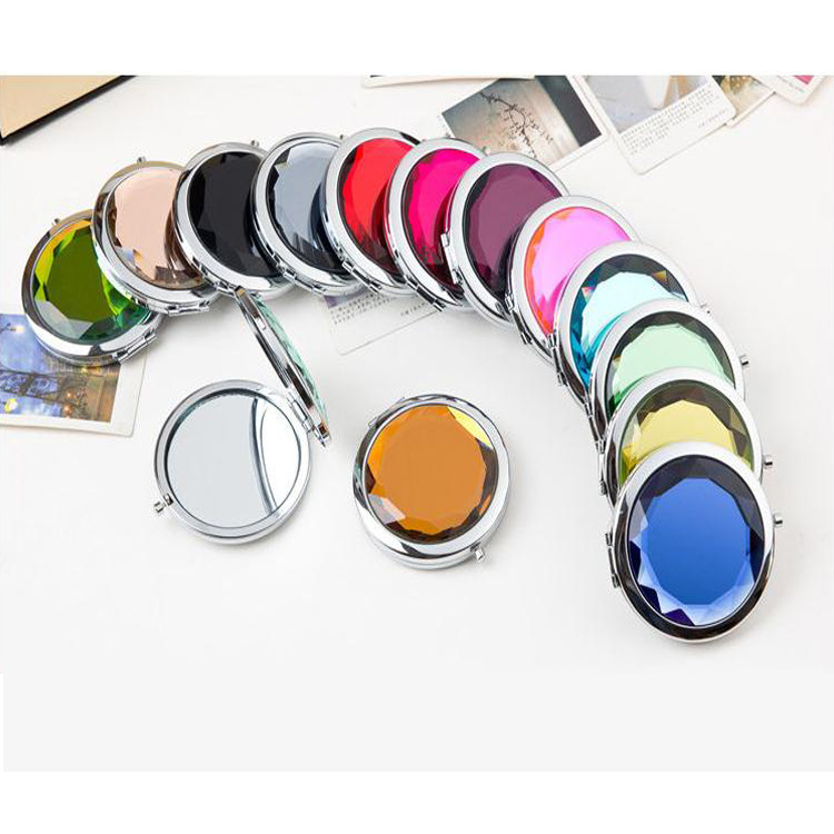 Crystal Folding Makeup Mirror