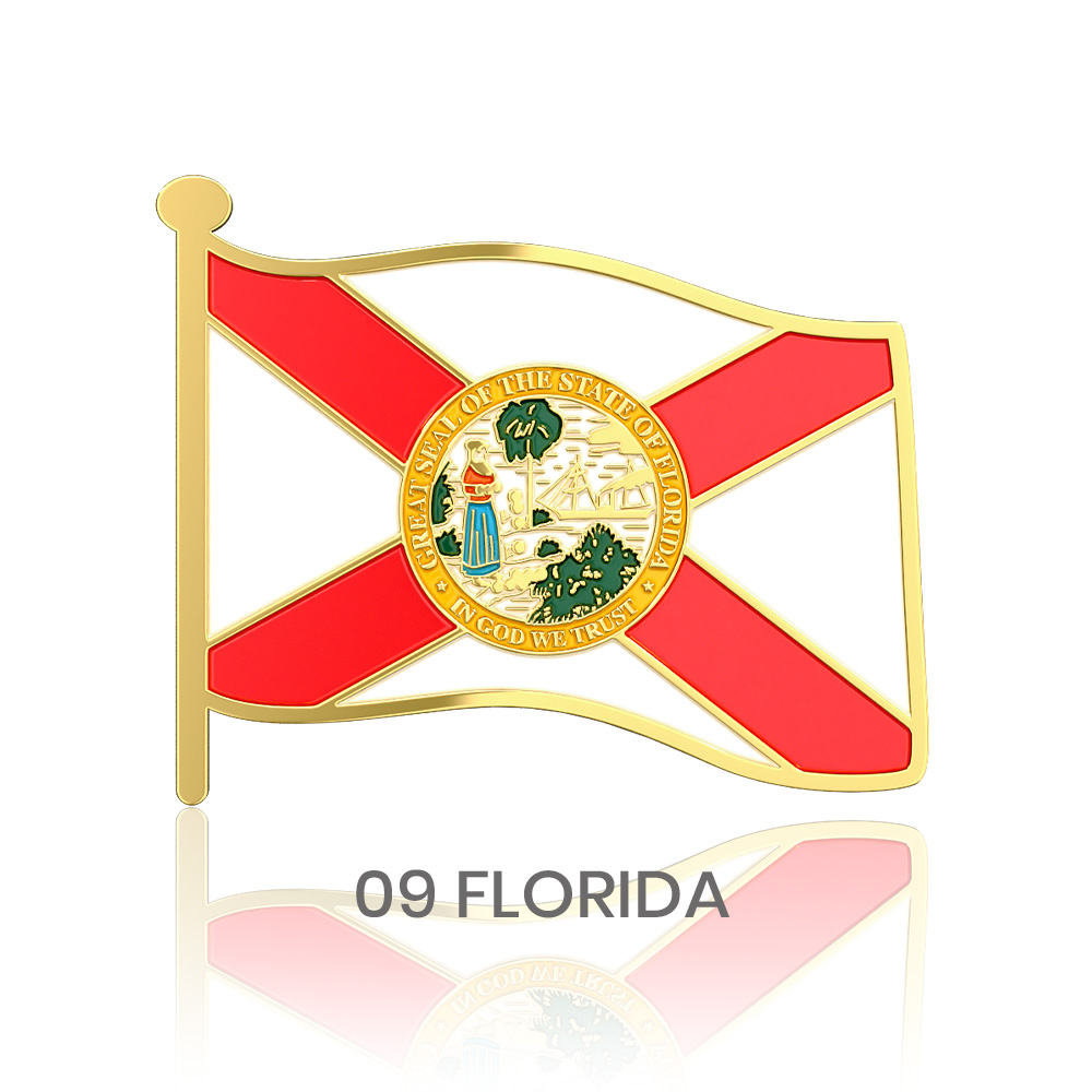 1" Stock Flag Pins 32