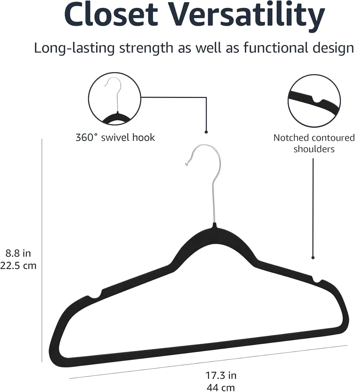 Simple Non-slip Velvet Hanger 3