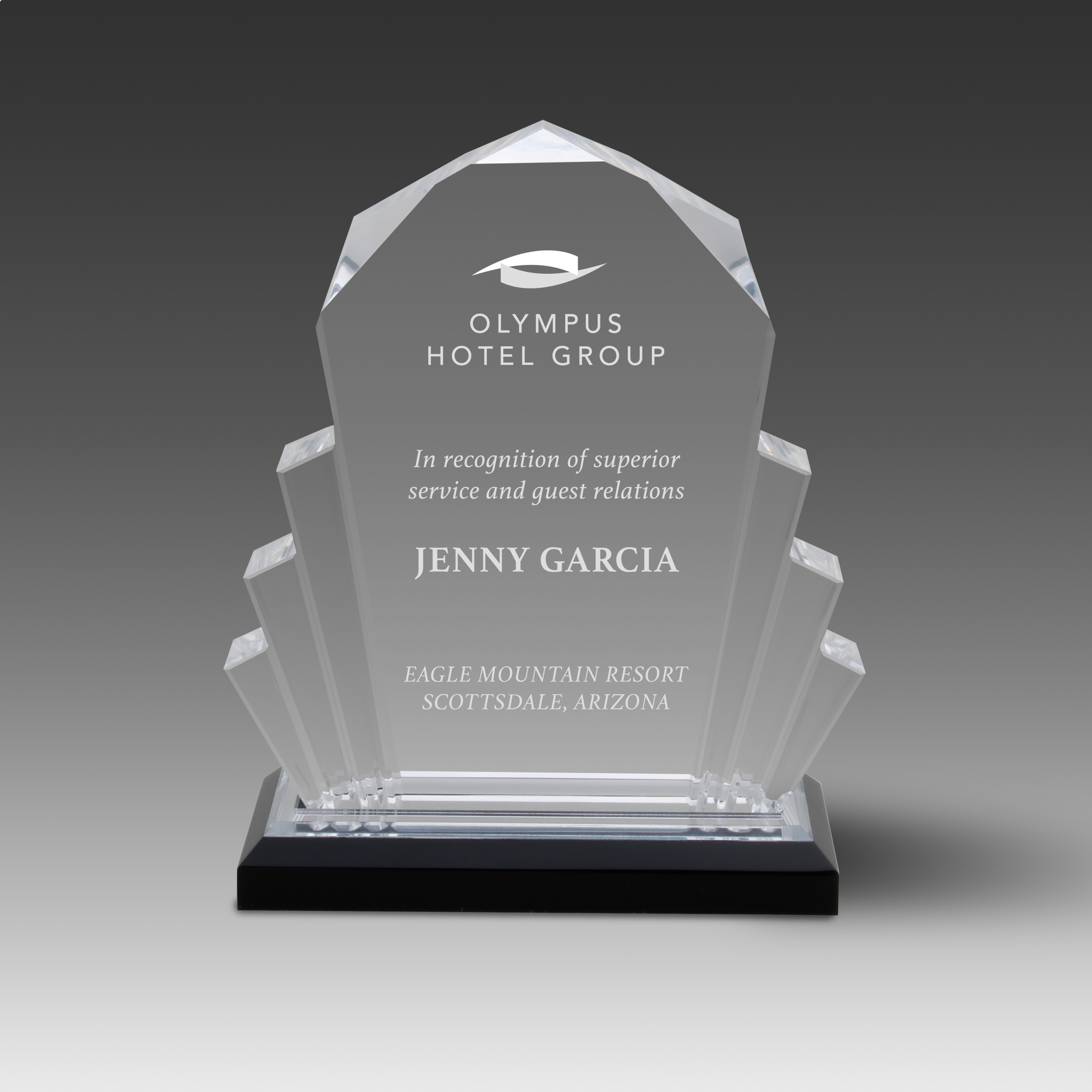 Faceted Impress Award (6"x8"x2") 1
