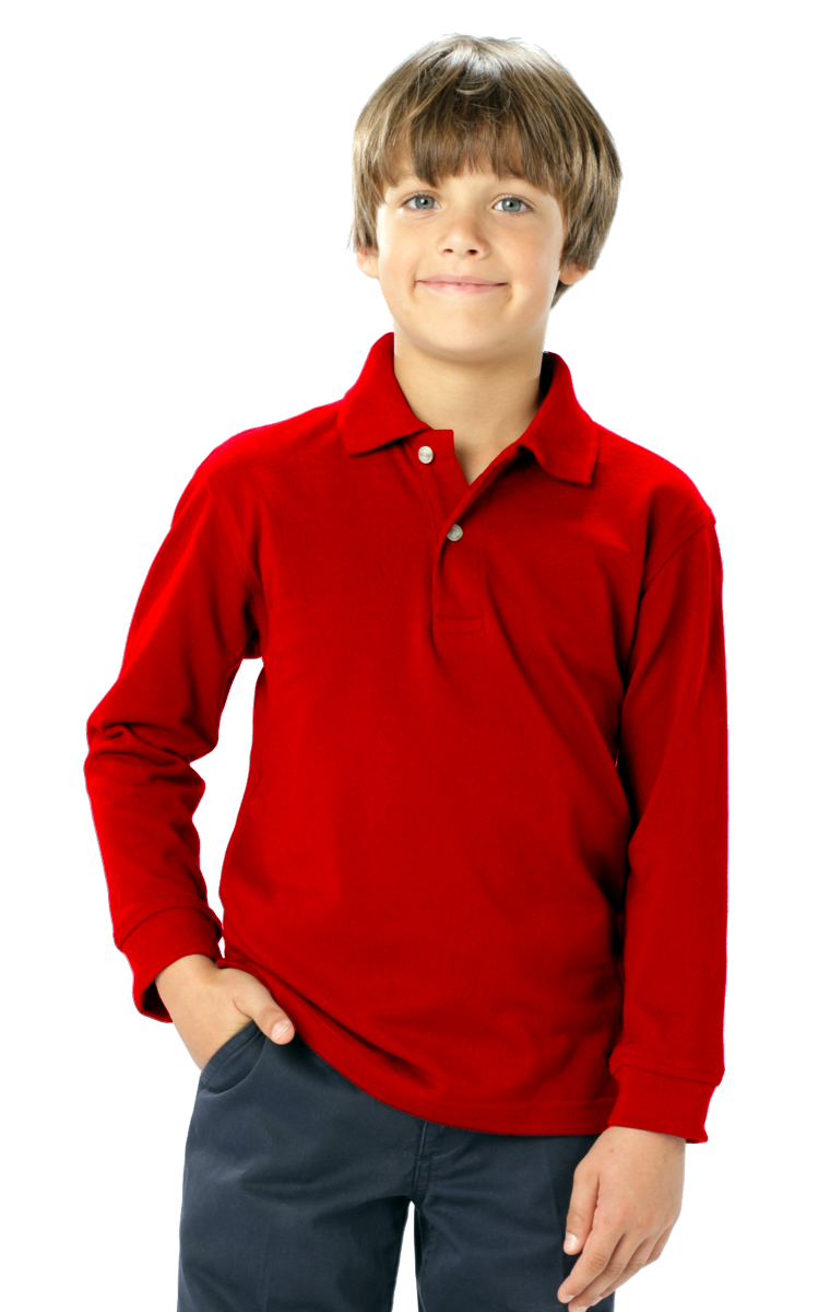 Youth Superblend L/S Pique Polo 1