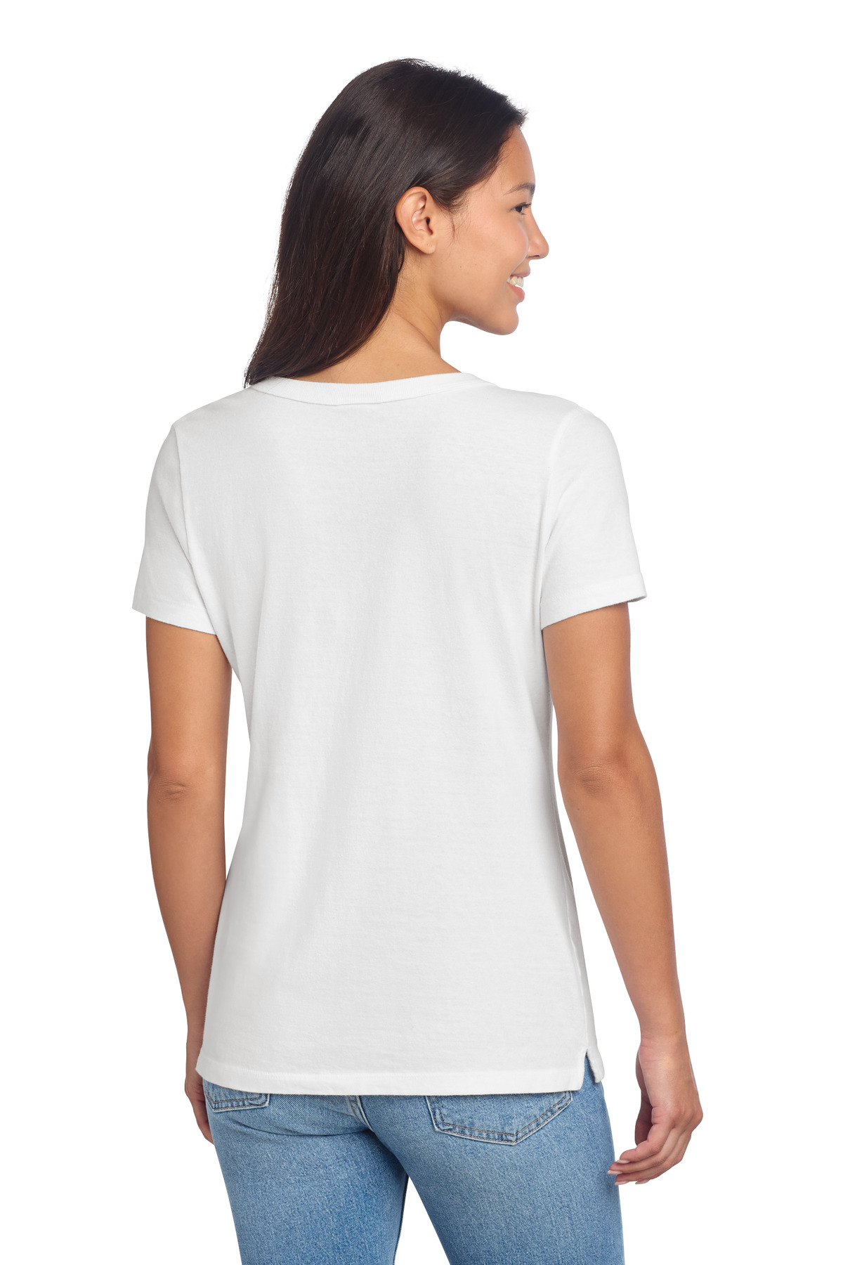 Port & Co Women's Beach Wash Garment-Dyed V-Neck Tee LPC099V 80
