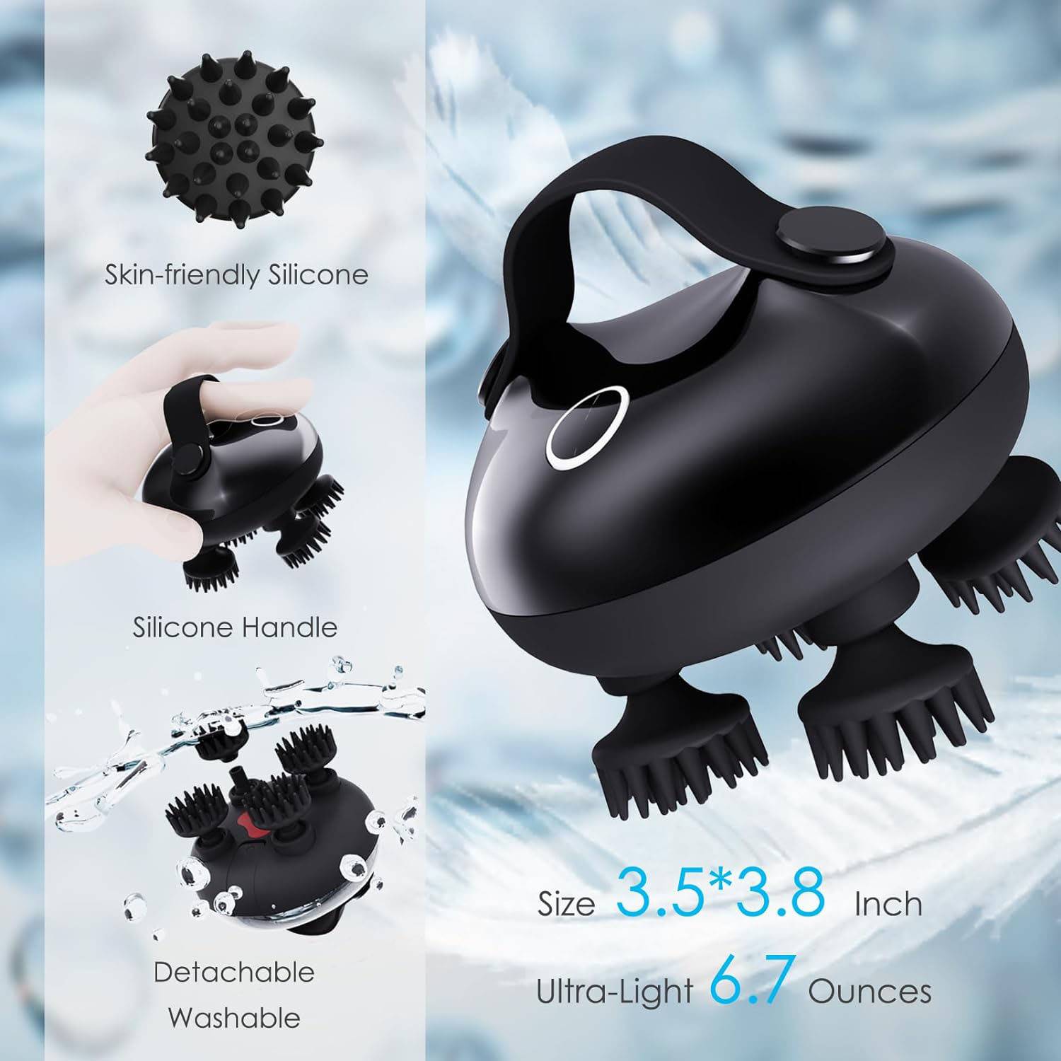 Silicone Electric Scalp Head Decompression Massager 2
