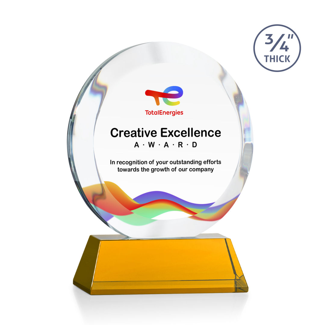 Gibralter VividPrint™ Award on Newhaven Base - Amber 5