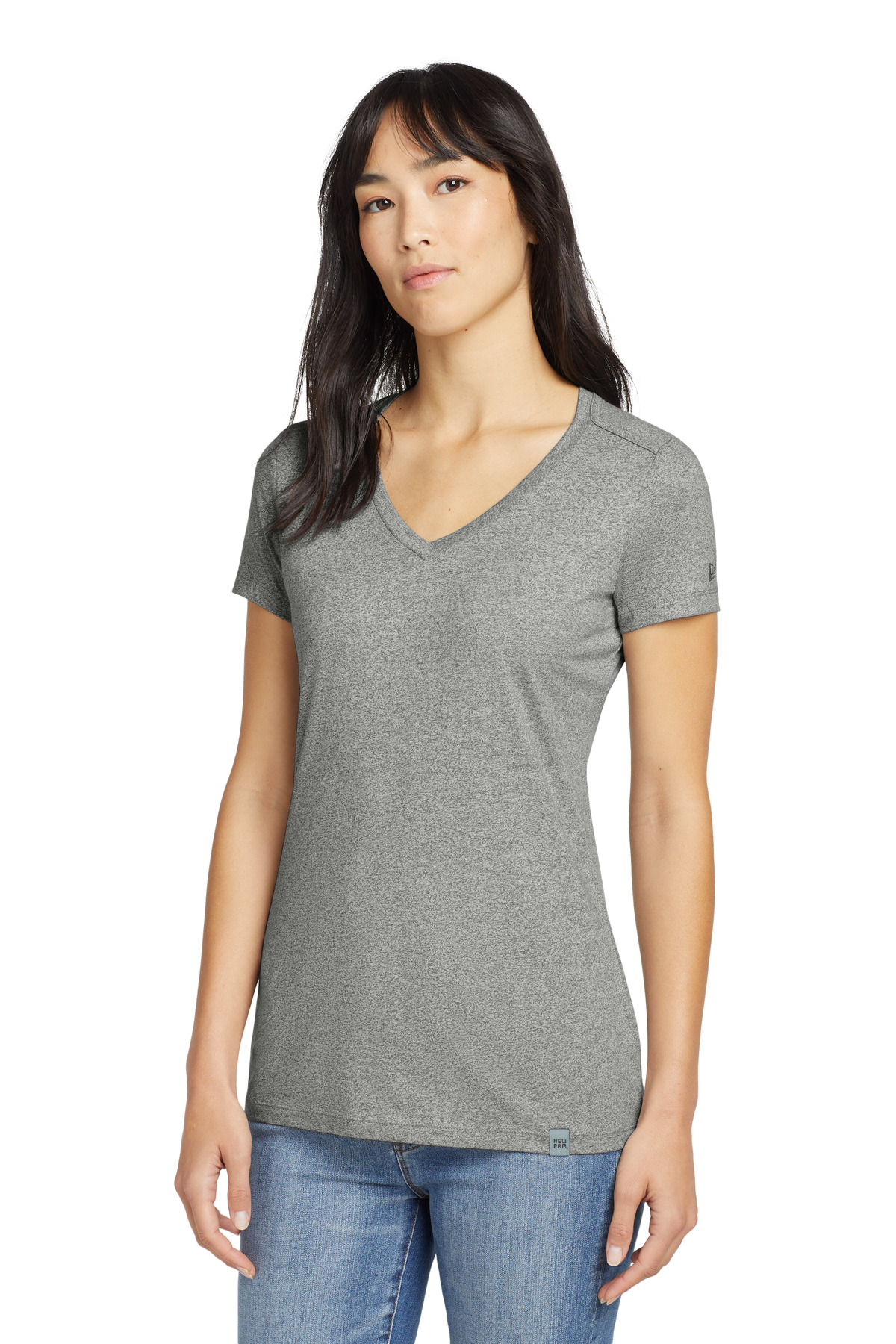 New Era Women's Heritage Blend V-Neck Tee. LNEA101 33