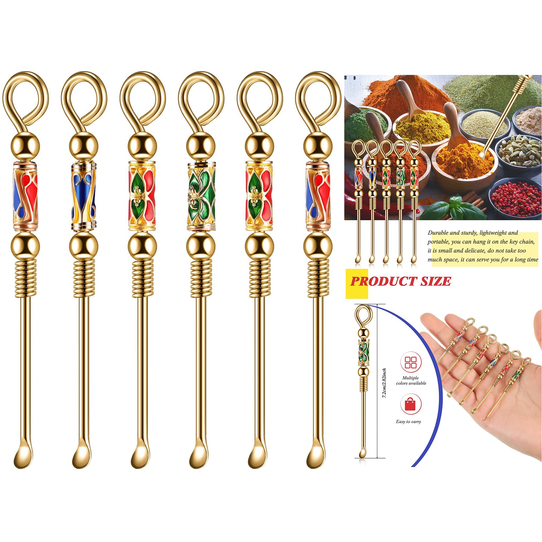 Retro Necklace Loop Pendant Tiny Spoon 3
