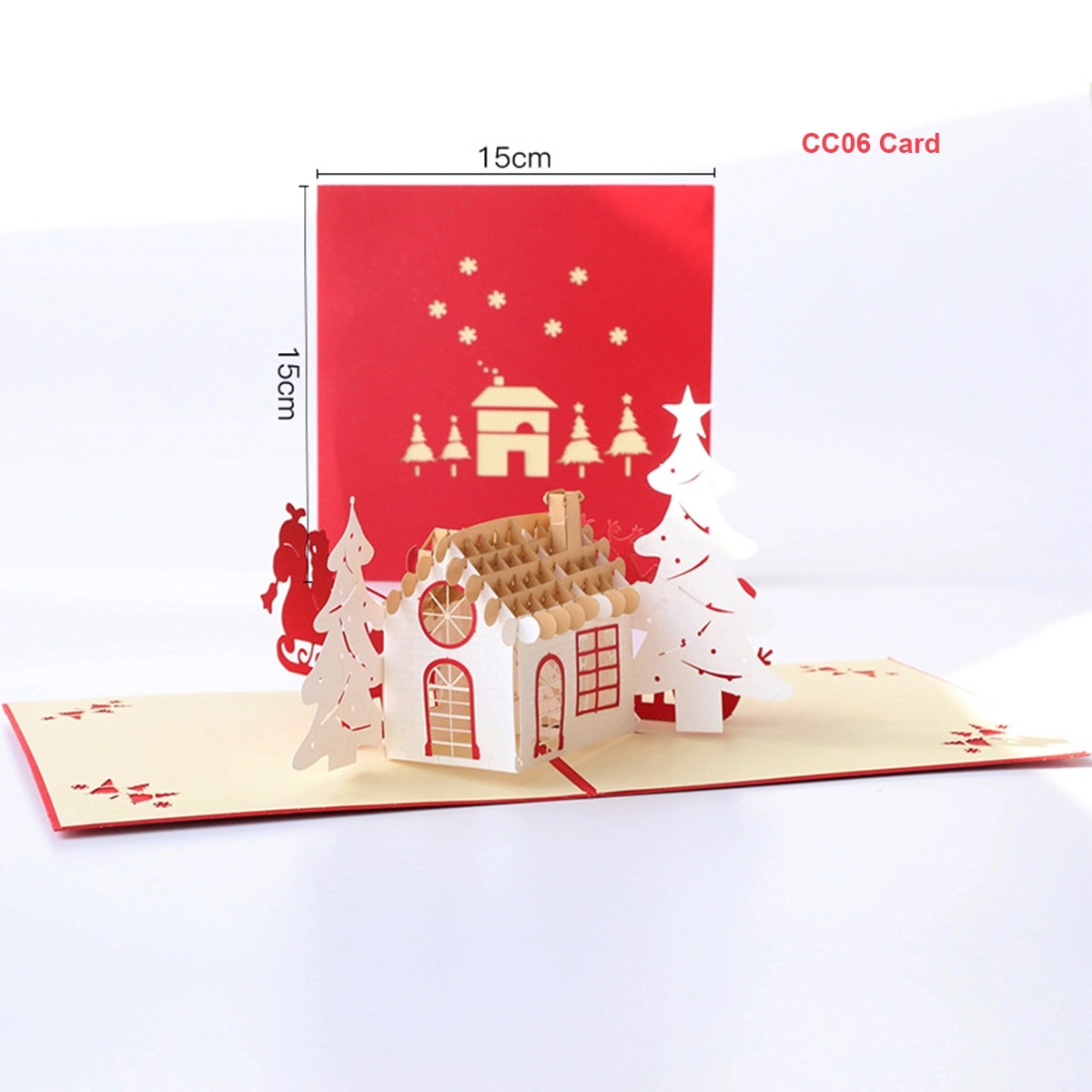 Assorted 3D Pop Up Merry Christmas Greeting Card 3