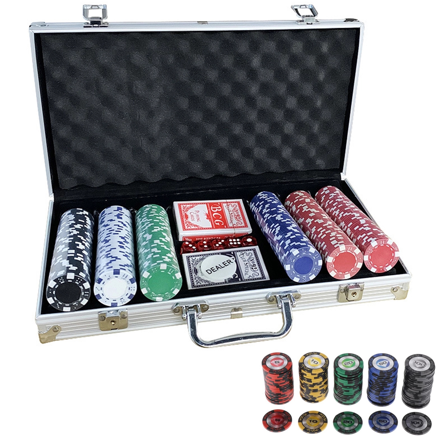 300 Pcs Poker Chips Sets With Box 2