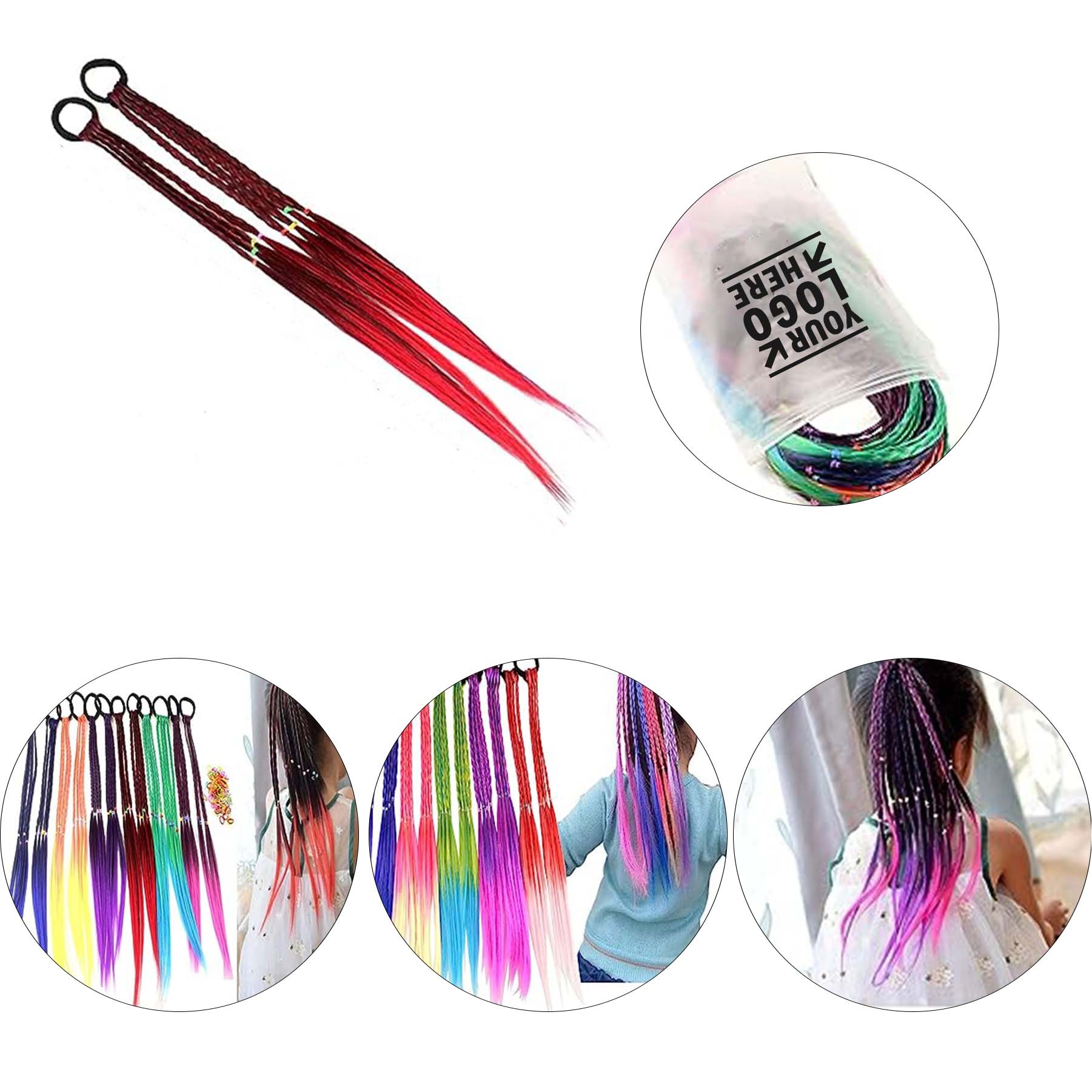 12 Pcs Women Kids Headbands Rubber Bands Girls Hair Extensions Accessories 1