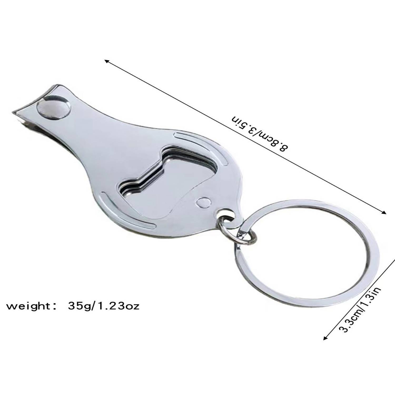 Multifunctional Retro Keychain with Opener & Nail Clipper 7