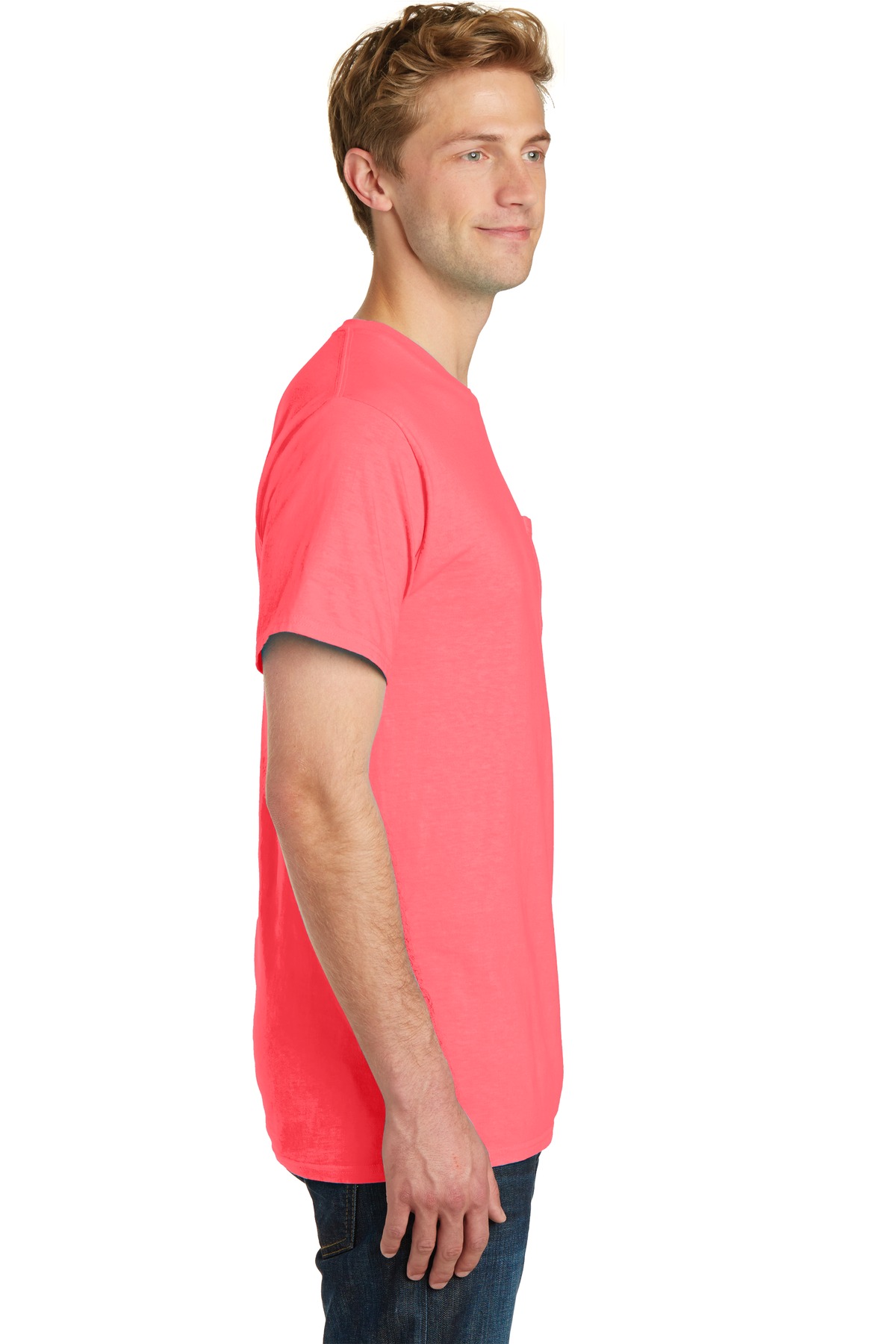 Port & Co Beach Wash Garment-Dyed Pocket Tee. PC099P 28