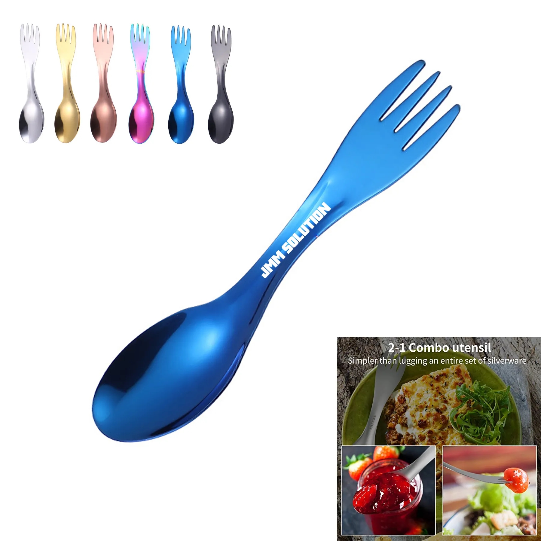 Spork 2 in 1 Fork Spoon Combo 1
