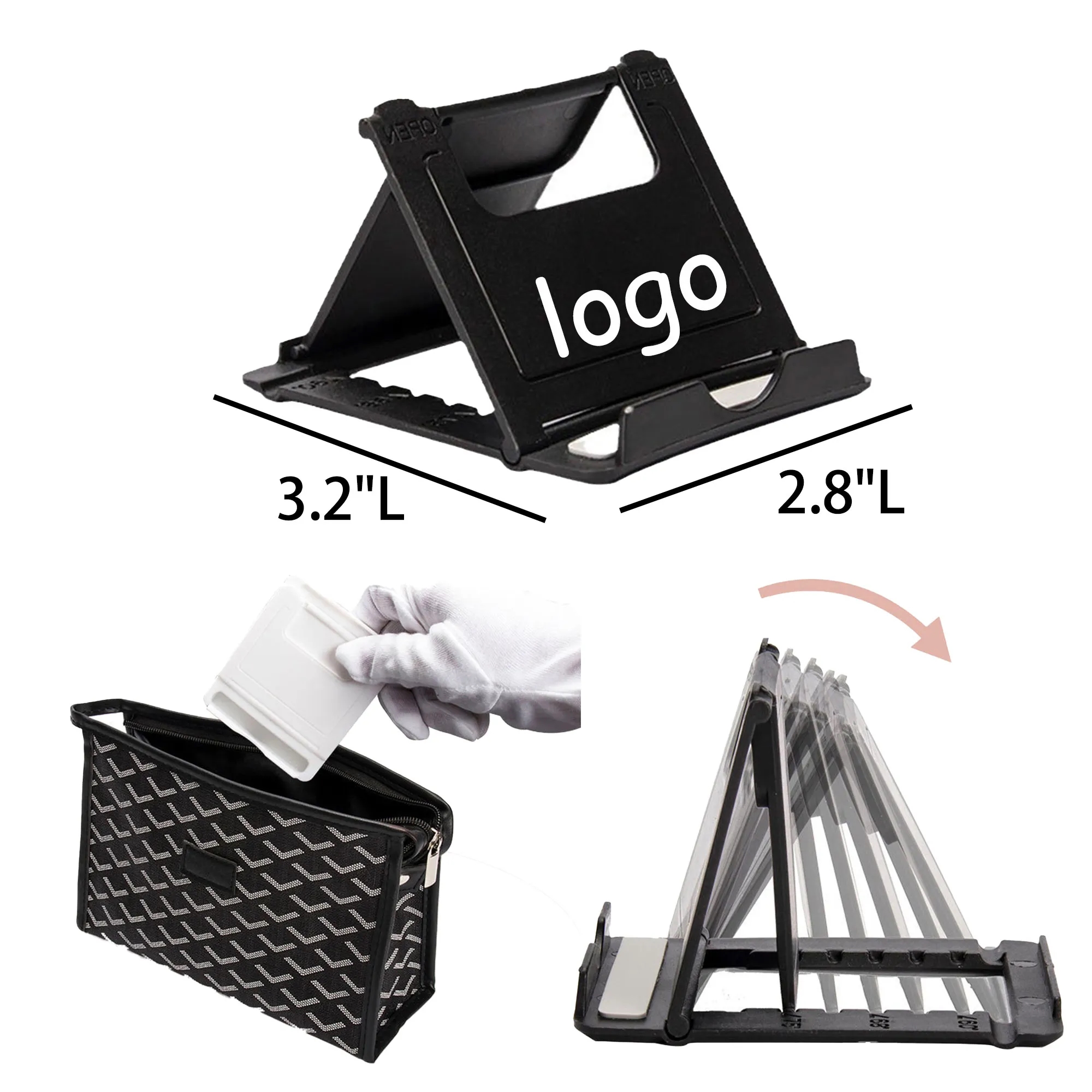 MOQ 30 Desktop Portable Folding Stand Adjustable Angle 10