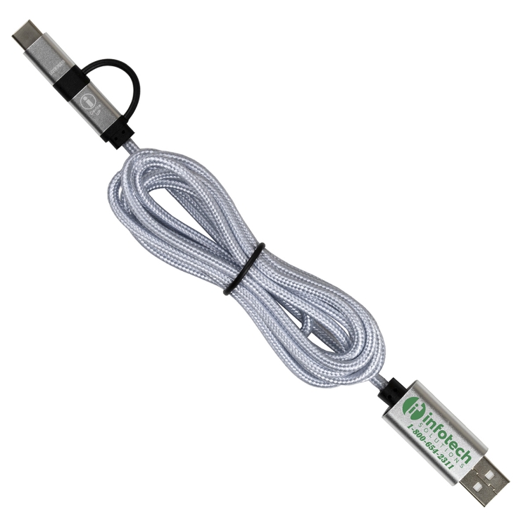 "OSLO" 5-in-1 Braided 6 Ft. Long Cell Phone Charging Cable 12