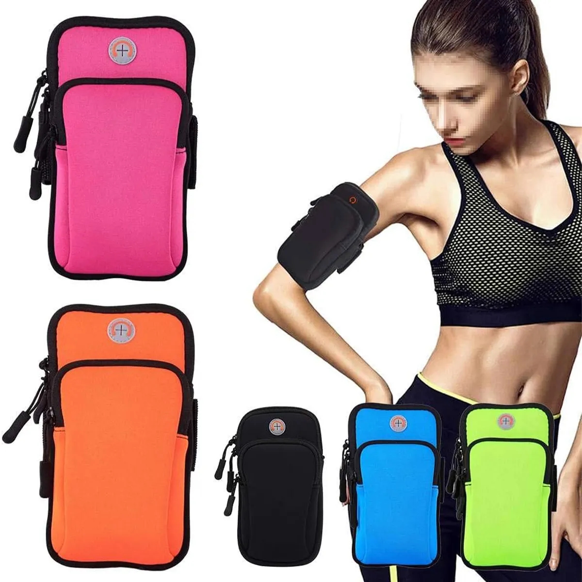 Fitness Arm Band Outdoor Sports Arm Storage Pouch Running 5