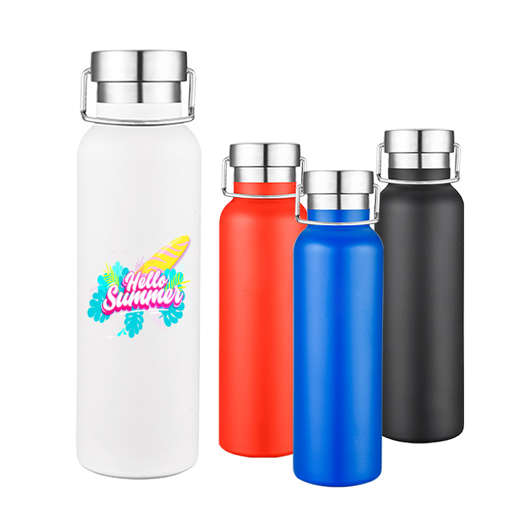 20 oz. Double Wall Stainless Steel Vacuum Water Bottle w/Stainless Steel Lid