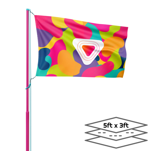 Double-Sided Dye Sublimation 3-Layer 5ft*3ft Flag 6