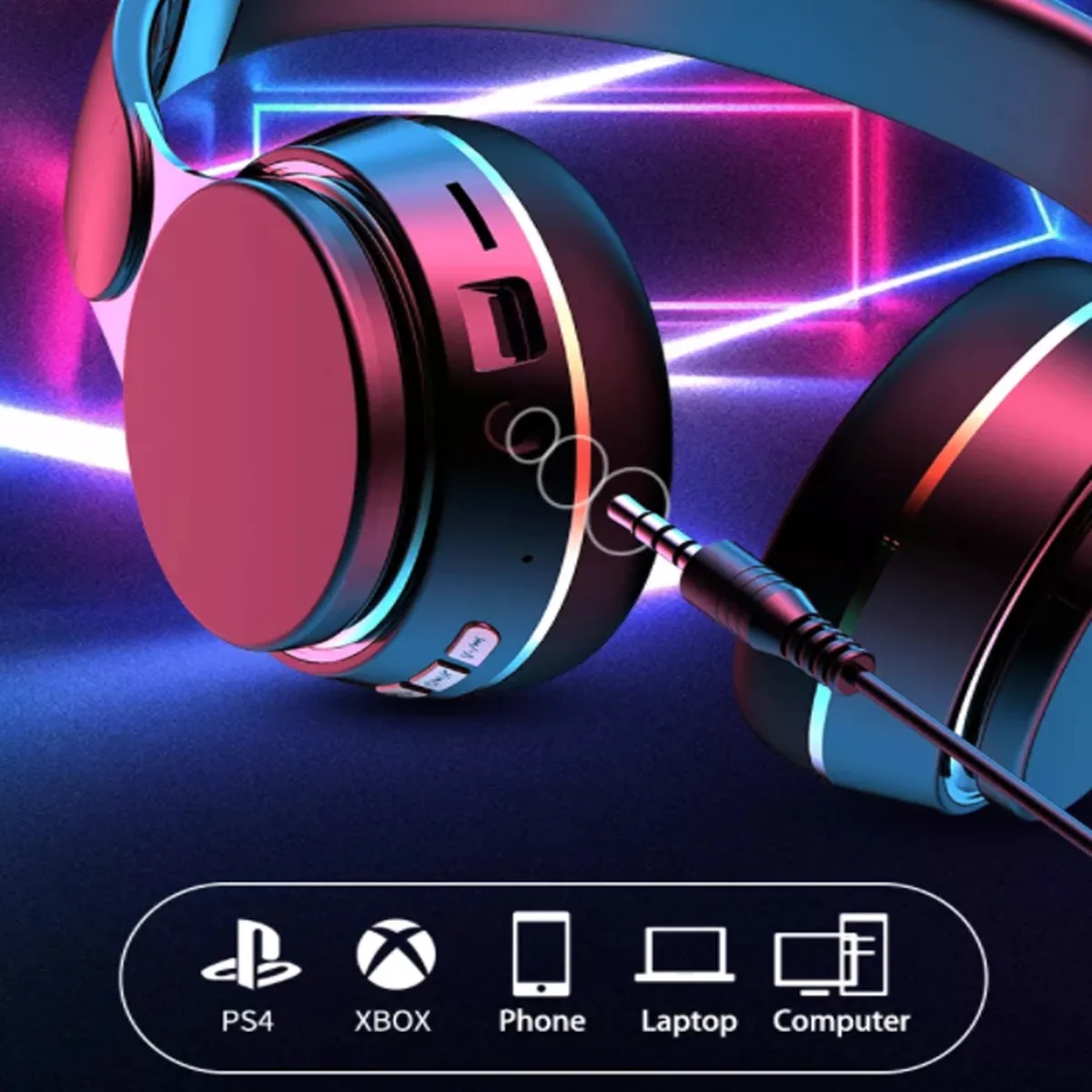 Wireless Foldable Sports Head Mounted 5.1 Gaming Headset 1