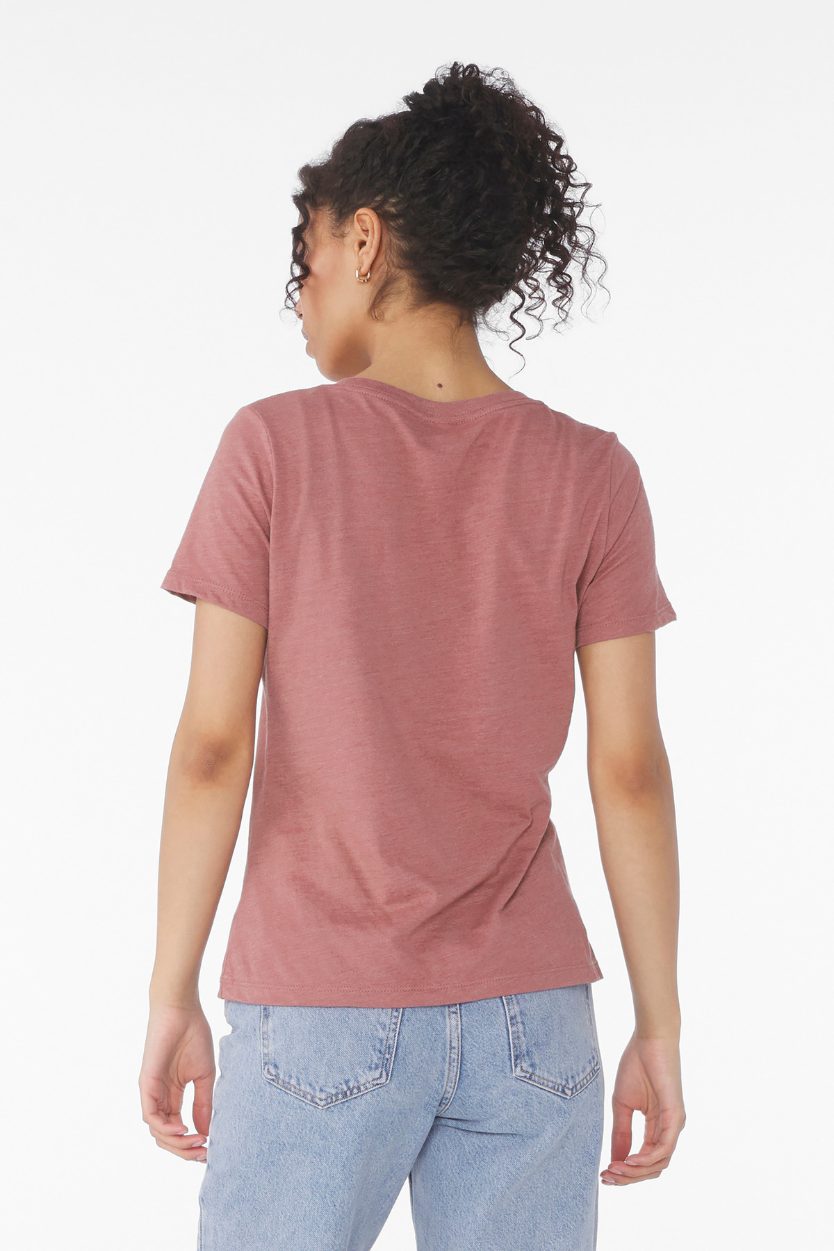 BELLA+CANVAS Women's Relaxed Heather CVC V-Neck Tee BC6405CVC 15