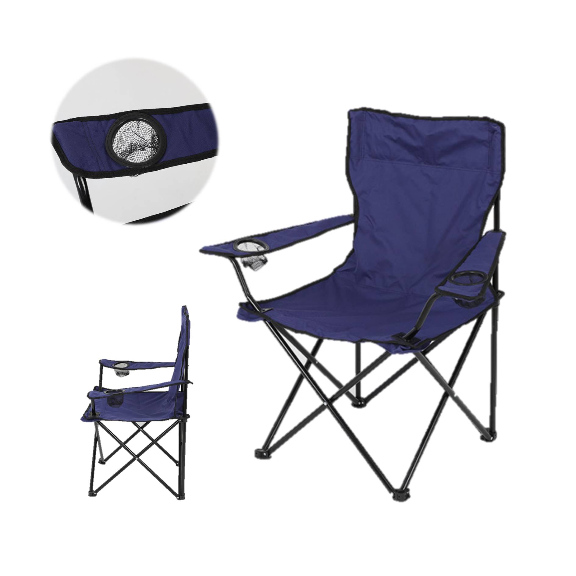 Folding Beach Armchair With Cup Holder 2