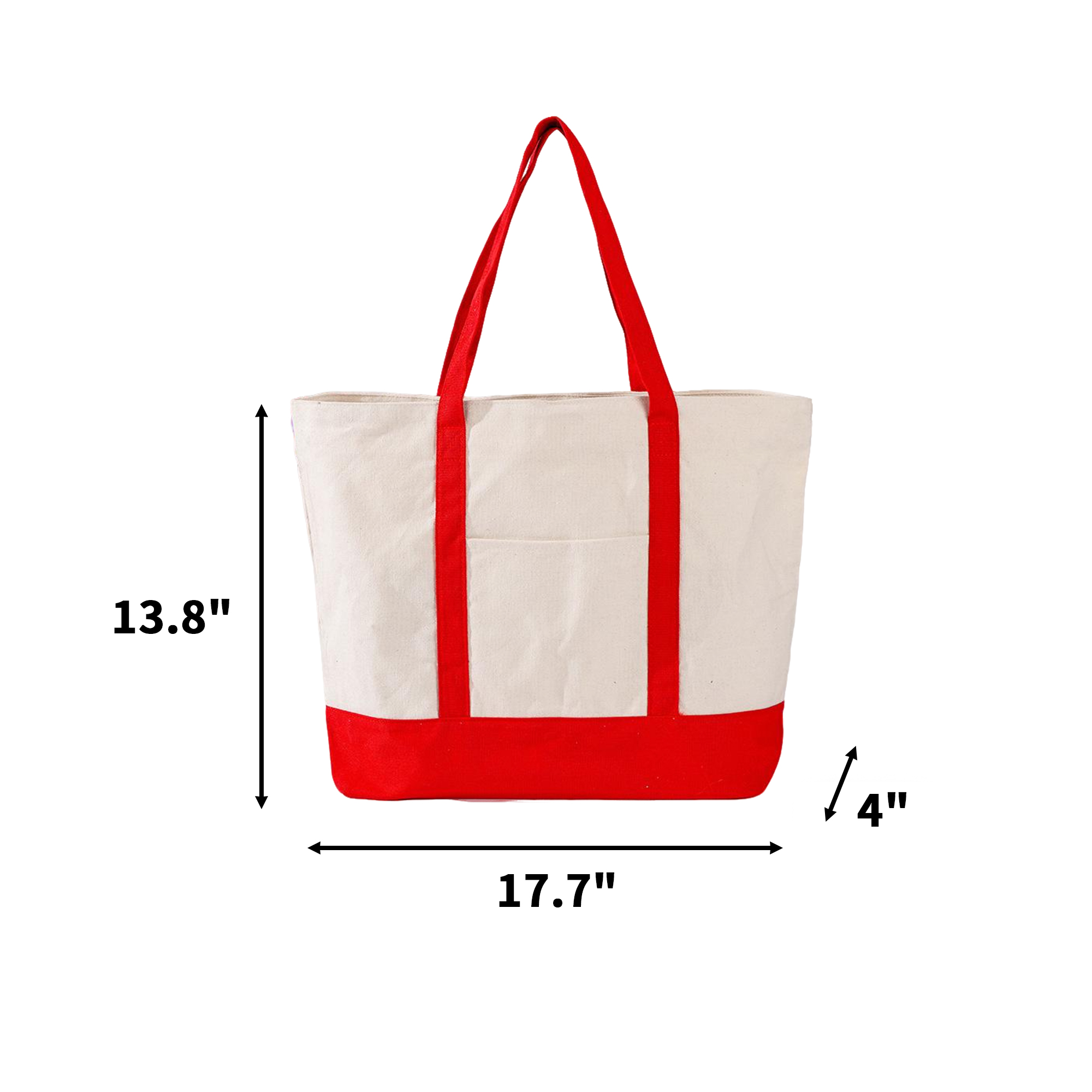 12oz Cotton Canvas Tote With Front Open Pocket 6
