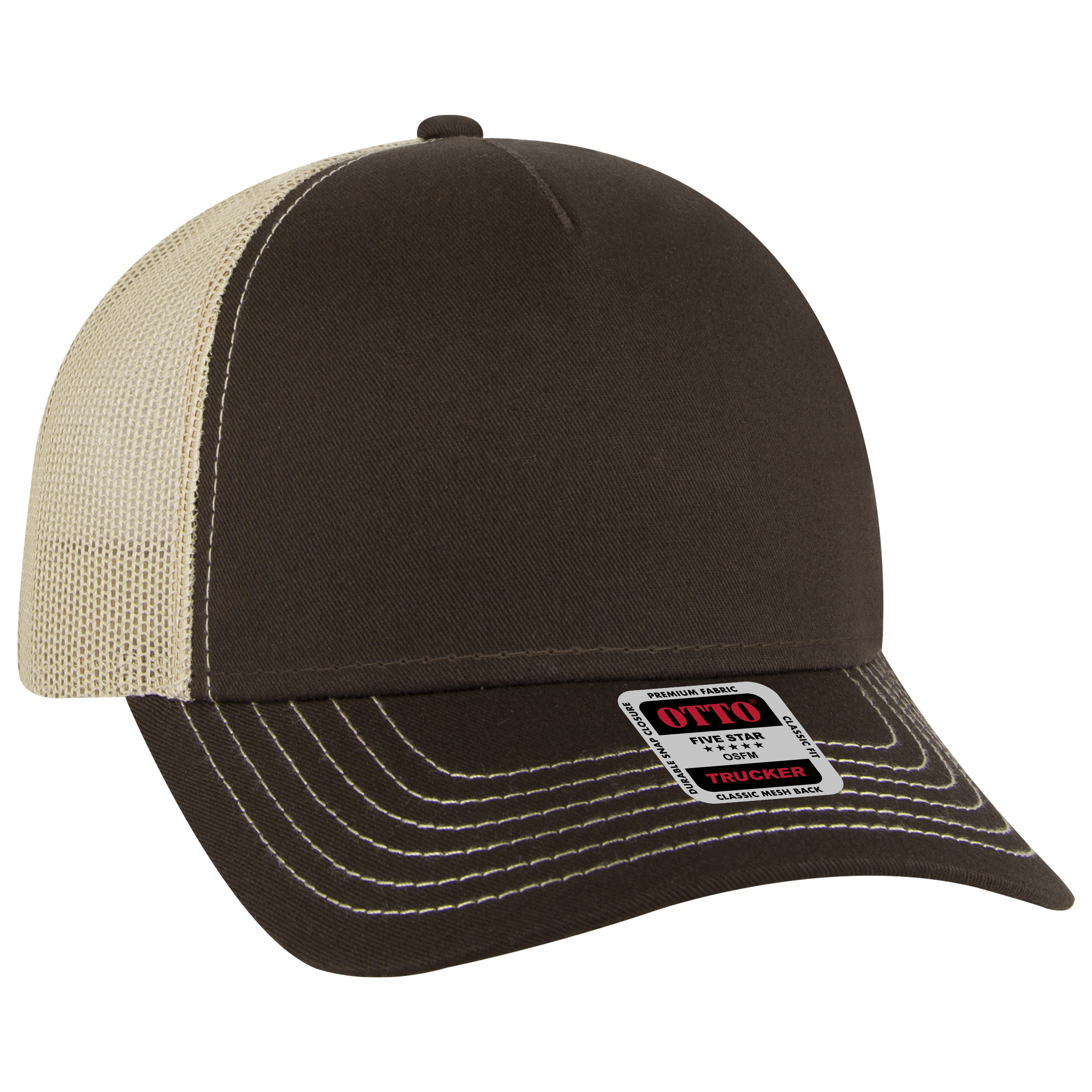 OTTO CAP® 5 Panel Low Profile Mesh Back Trucker Hat 8