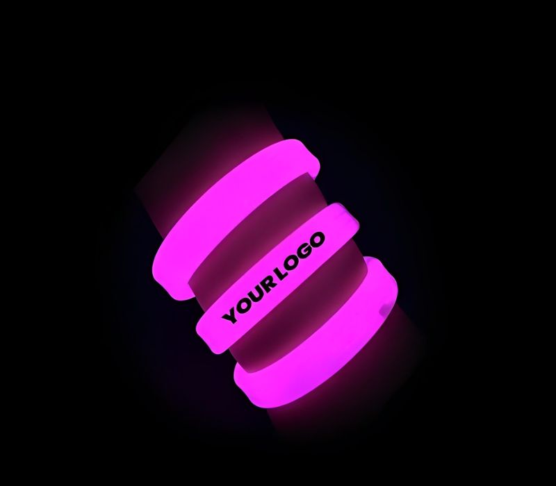 1 inch Glow In The Dark Silicone Wristband 3