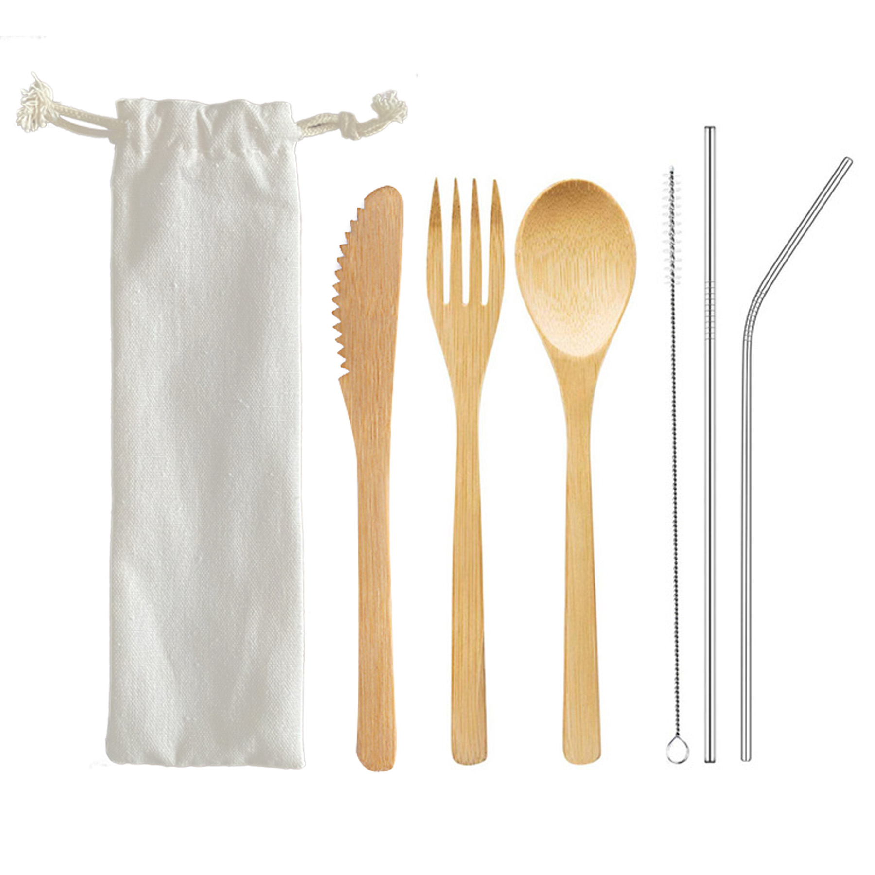 Travel Utensil Set With Portable Bag 2
