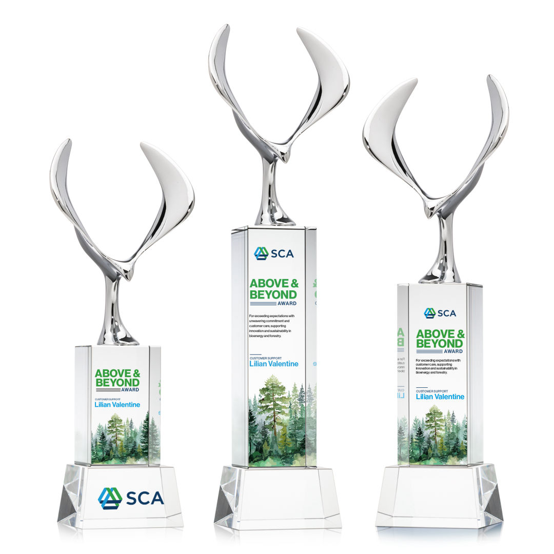 Maverick Eagle VividPrint™ Award on Belcroft Base - Clear